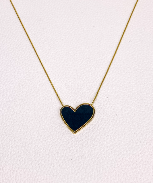 black heart necklace