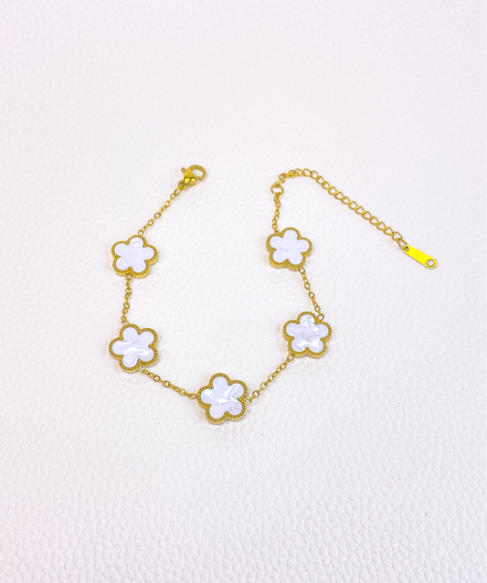 White van cleef gold bracelet