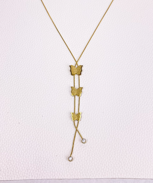 gold Butterfly necklace