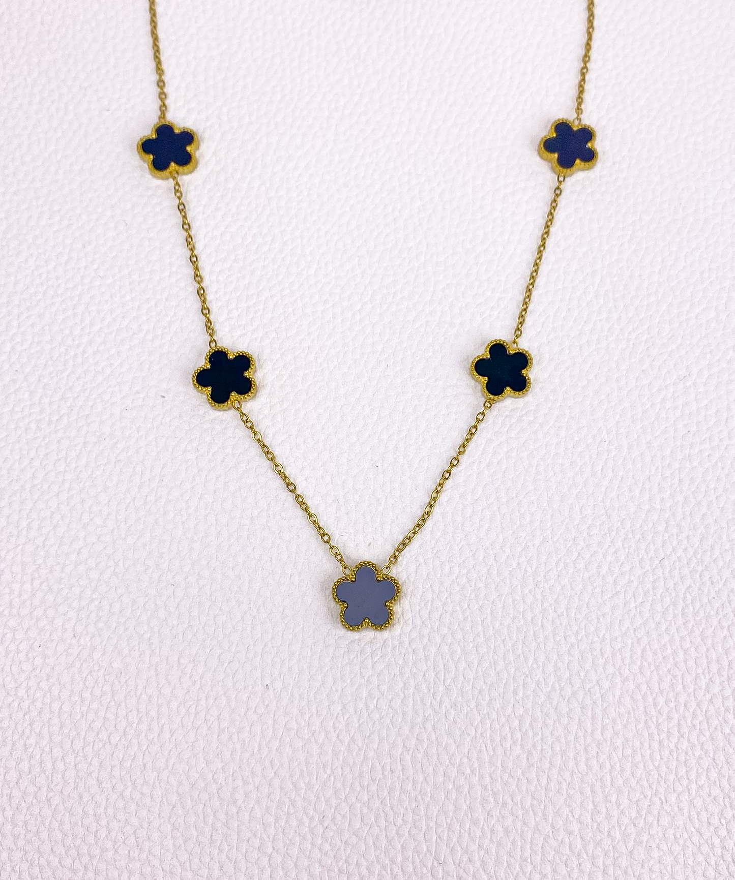black van cleef gold necklace