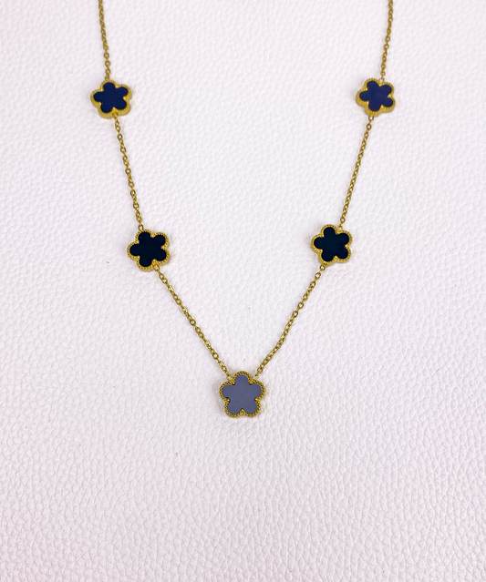 black van cleef gold necklace