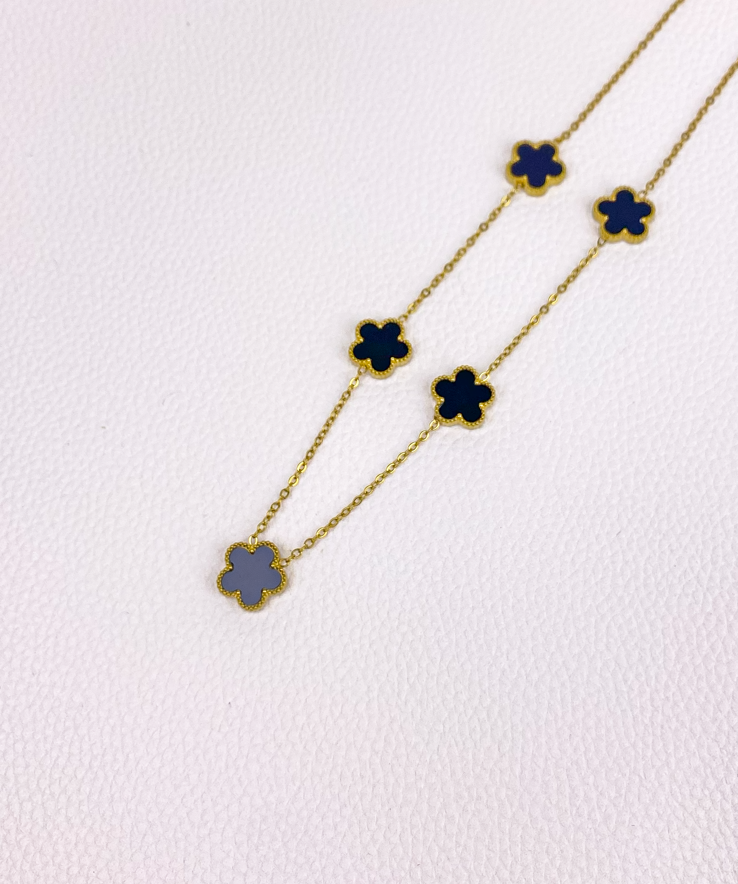 black van cleef gold necklace